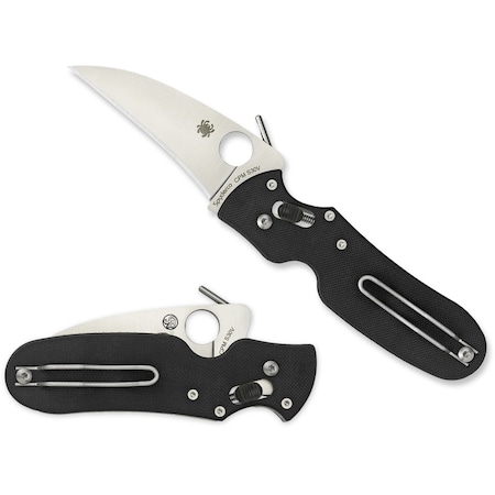 Spyderco 2024 Spyderco P'Kal G-10 Black Emerson Opener Plain SPY-C103GP